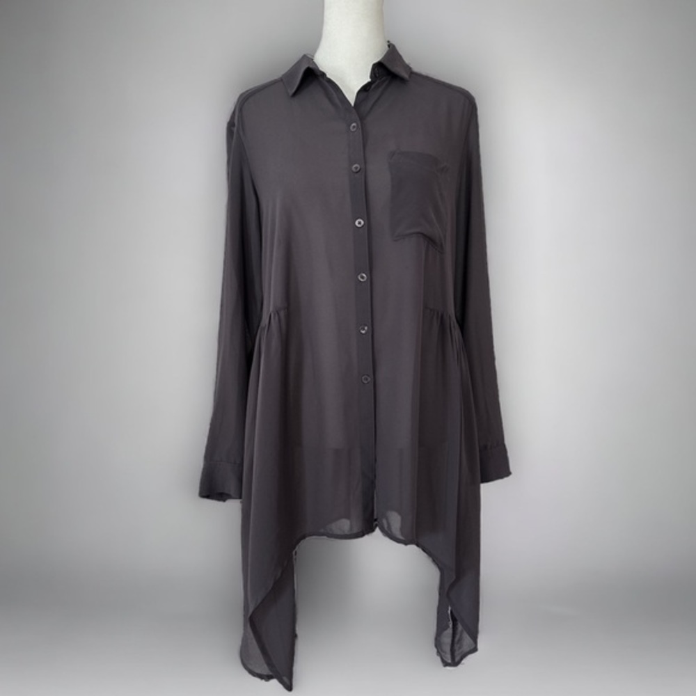 Kimchi Blue Charcoal Button Down Shirt
